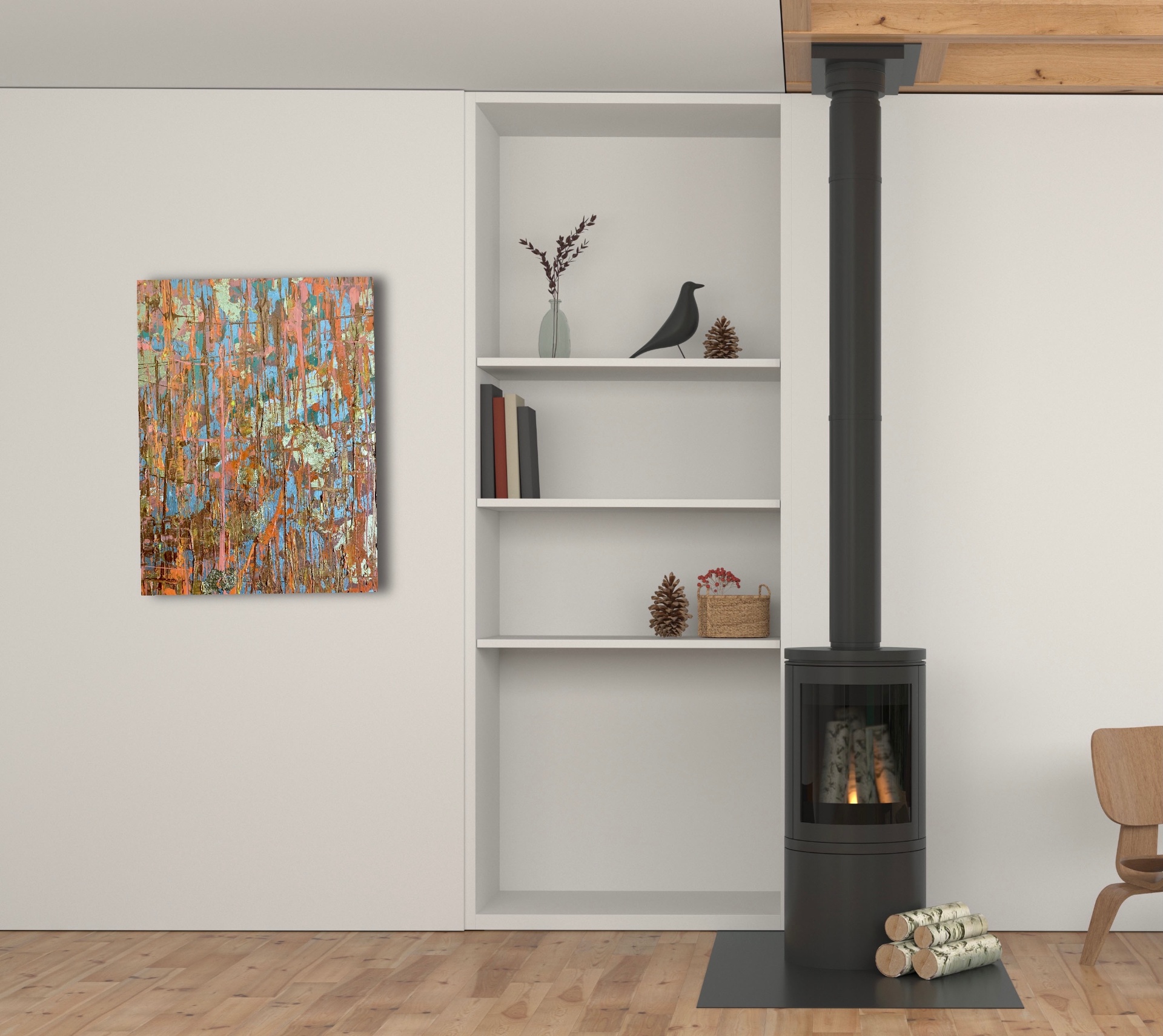 Abstract collection, staged